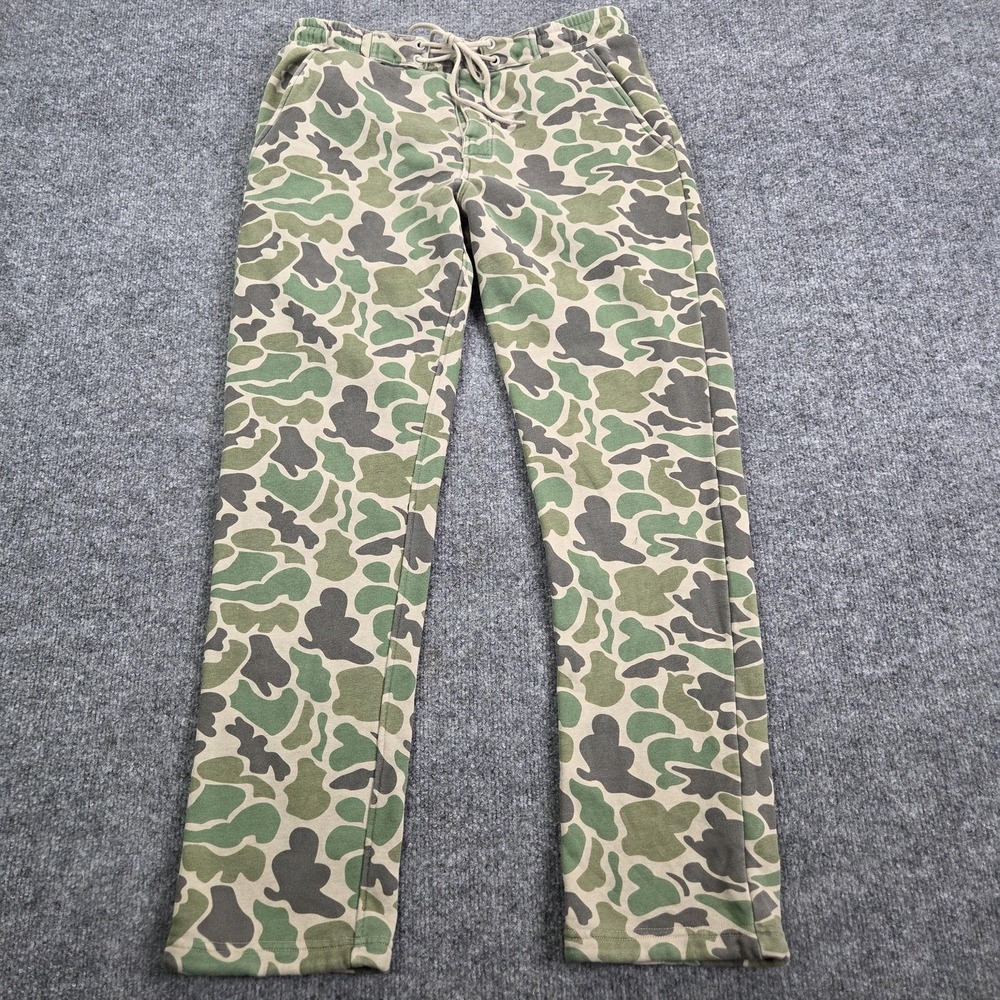 Marsh Wear Sweatpants Mens Medium Green Camo Fleece Elastic Waist Jogger Pants